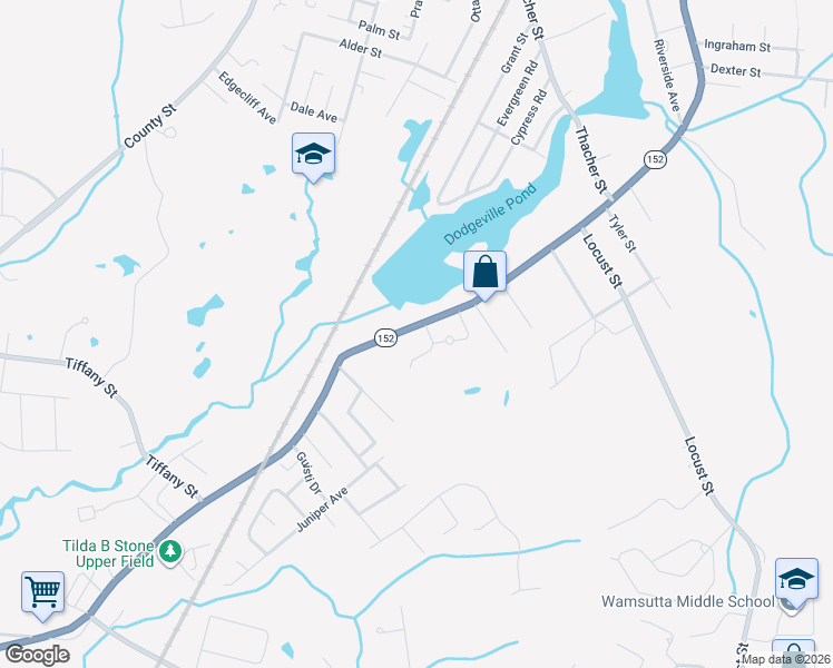 map of restaurants, bars, coffee shops, grocery stores, and more near 430 South Main Street in Attleboro