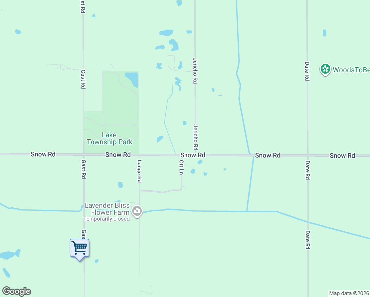 map of restaurants, bars, coffee shops, grocery stores, and more near 10847 Jericho Road in Bridgman