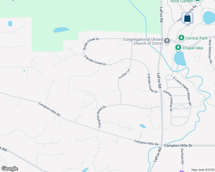 map of restaurants, bars, coffee shops, grocery stores, and more near 40W904 Trotter Lane in St. Charles