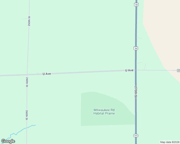 map of restaurants, bars, coffee shops, grocery stores, and more near 2656 U Avenue in Denison