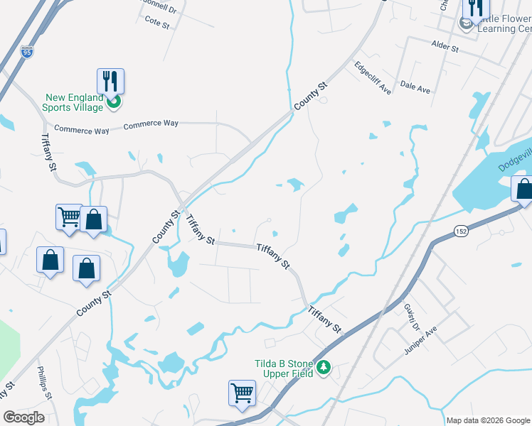 map of restaurants, bars, coffee shops, grocery stores, and more near 34 Zarek Drive in Attleboro