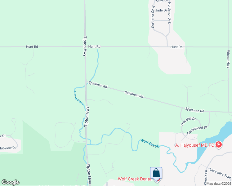 map of restaurants, bars, coffee shops, grocery stores, and more near 3823 Spielman Road in Adrian