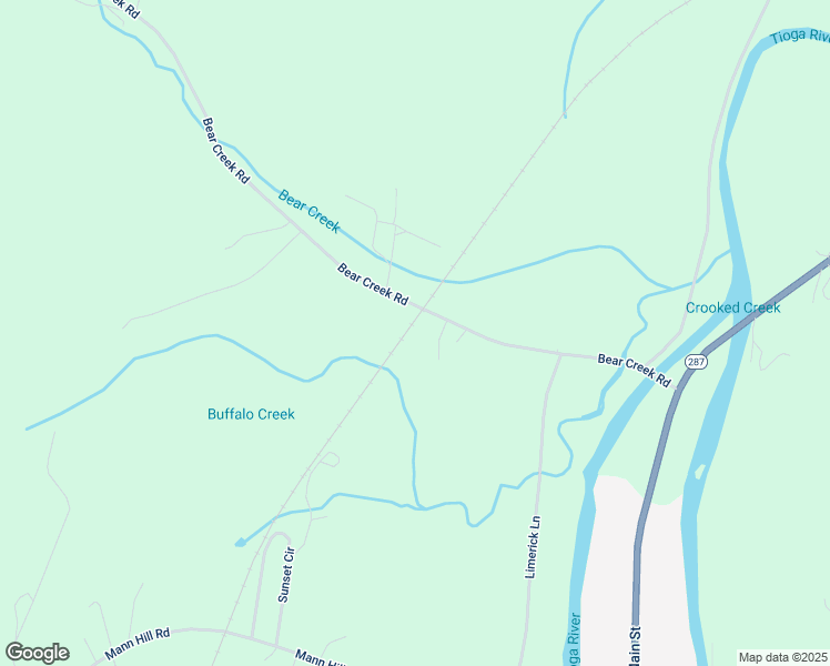 map of restaurants, bars, coffee shops, grocery stores, and more near 249 Bear Creek Road in Tioga