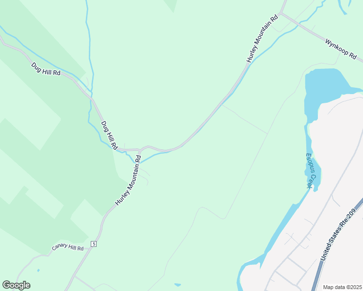 map of restaurants, bars, coffee shops, grocery stores, and more near County Road 5 in Hurley