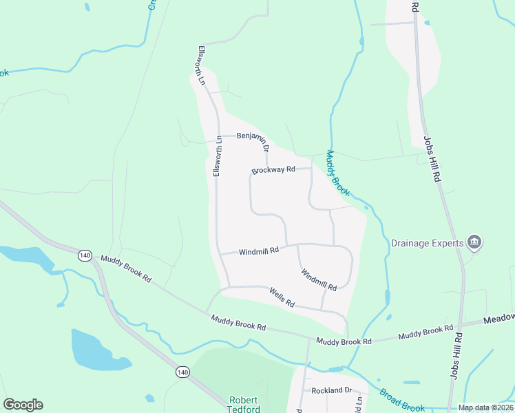 map of restaurants, bars, coffee shops, grocery stores, and more near 11 Brockway Road in Ellington