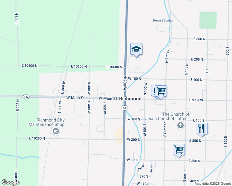 map of restaurants, bars, coffee shops, grocery stores, and more near 244 West Main Street in Richmond