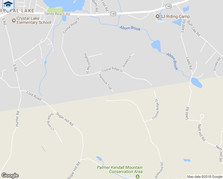 map of restaurants, bars, coffee shops, grocery stores, and more near 17 Hemlock Trail in Ellington