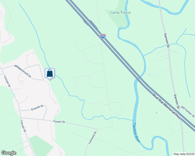 map of restaurants, bars, coffee shops, grocery stores, and more near 781 Pine Street in Raynham