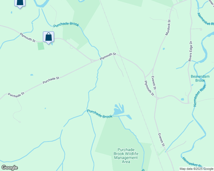 map of restaurants, bars, coffee shops, grocery stores, and more near 255 Plymouth Street in Middleborough