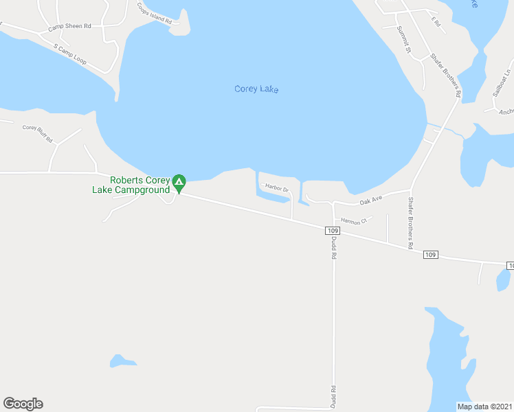 map of restaurants, bars, coffee shops, grocery stores, and more near 11008 Corey Lake Road in Three Rivers