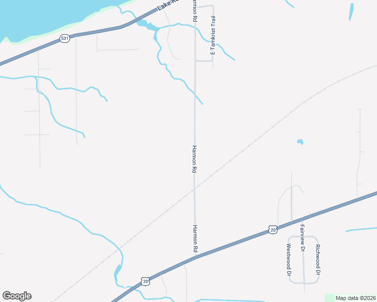 map of restaurants, bars, coffee shops, grocery stores, and more near 7221 Harmon Road in Conneaut