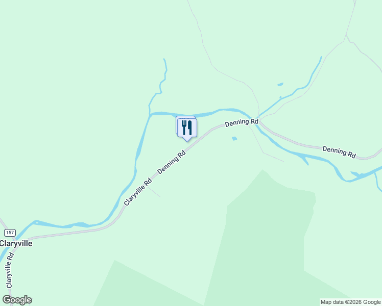 map of restaurants, bars, coffee shops, grocery stores, and more near 1472 Denning Road in Ulster County