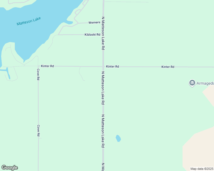 map of restaurants, bars, coffee shops, grocery stores, and more near 285 North Matteson Lake Road in Bronson