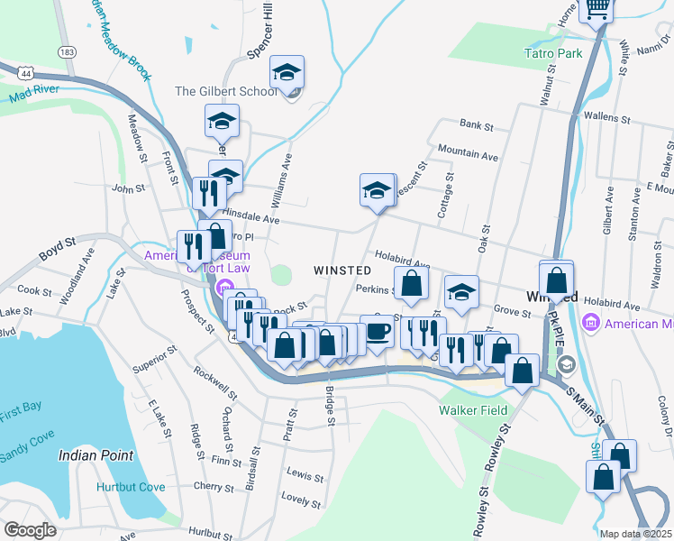 map of restaurants, bars, coffee shops, grocery stores, and more near 64 Wheeler Street in Winchester