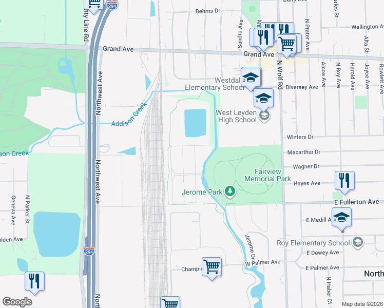 map of restaurants, bars, coffee shops, grocery stores, and more near 37 King Arthur Ct in Northlake