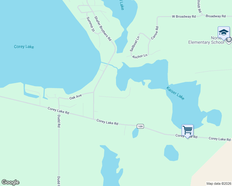 map of restaurants, bars, coffee shops, grocery stores, and more near 60061 Shafer Bros Road in Three Rivers