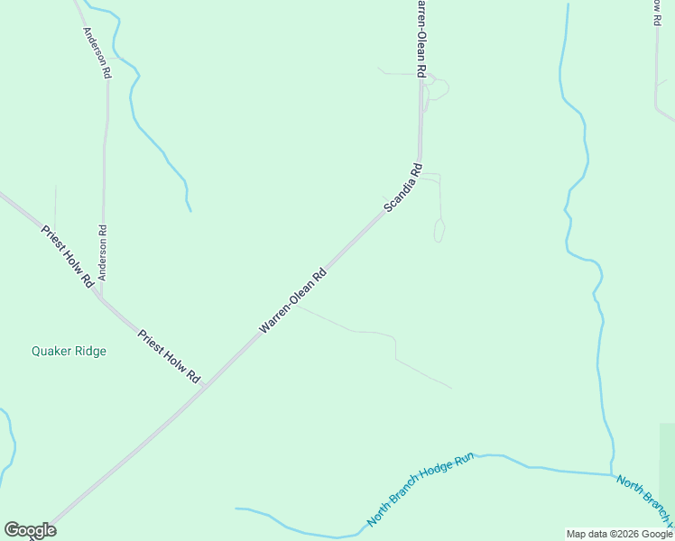 map of restaurants, bars, coffee shops, grocery stores, and more near Warren-Olean Road in Russell
