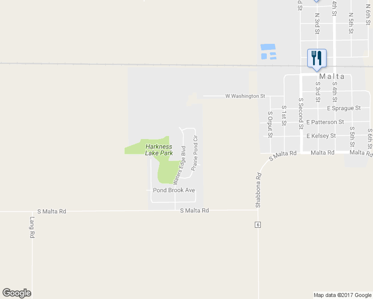 map of restaurants, bars, coffee shops, grocery stores, and more near 774 Waters Edge Boulevard in Malta