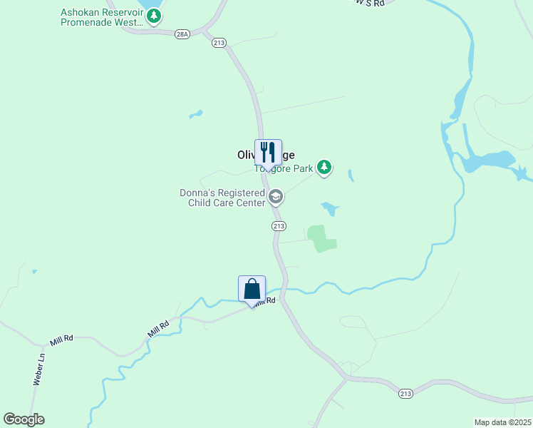 map of restaurants, bars, coffee shops, grocery stores, and more near 5097 New York 213 in Olivebridge