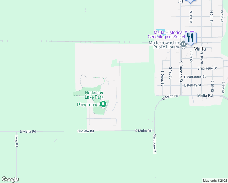 map of restaurants, bars, coffee shops, grocery stores, and more near 774 Waters Edge Boulevard in Malta