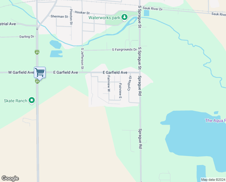 map of restaurants, bars, coffee shops, grocery stores, and more near 200 East Garfield Avenue in Coldwater