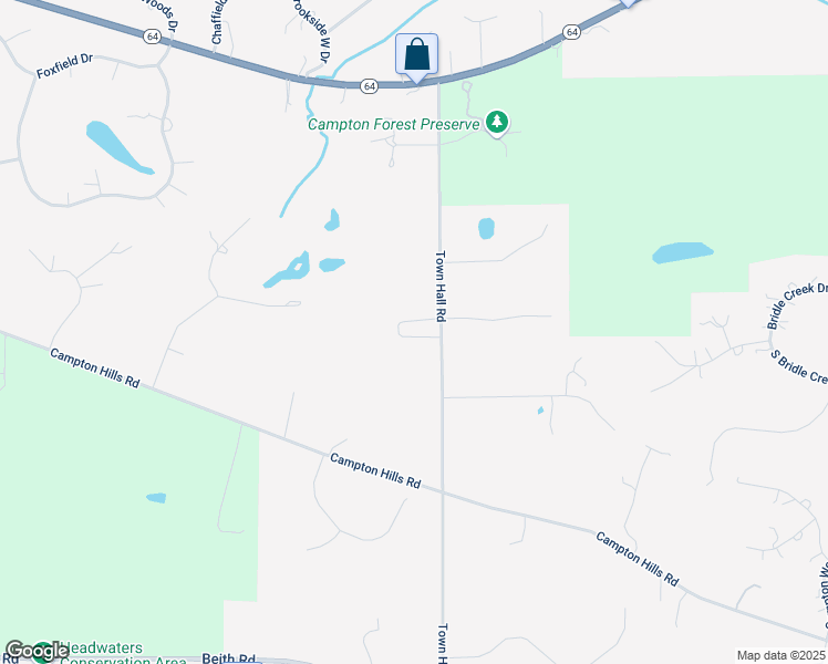 map of restaurants, bars, coffee shops, grocery stores, and more near 3N974 Town Hall Road in St. Charles