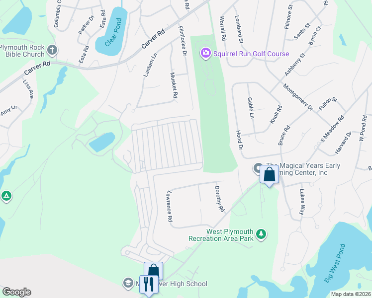 map of restaurants, bars, coffee shops, grocery stores, and more near 27 Coachman Terrace in Plymouth