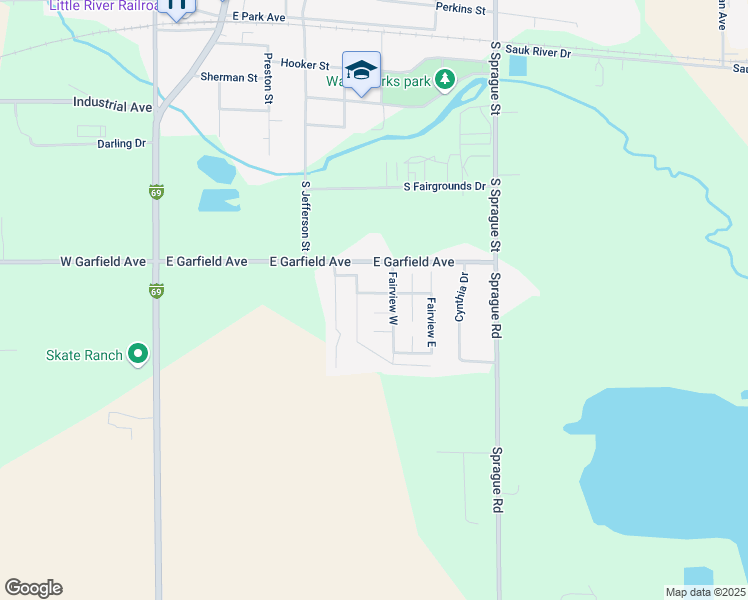 map of restaurants, bars, coffee shops, grocery stores, and more near 200 East Garfield Avenue in Coldwater