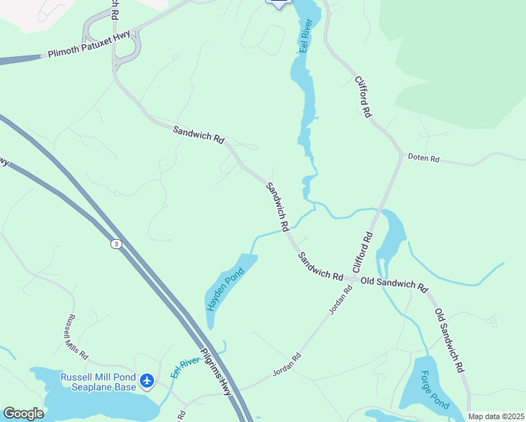 map of restaurants, bars, coffee shops, grocery stores, and more near 117 Sandwich Road in Plymouth