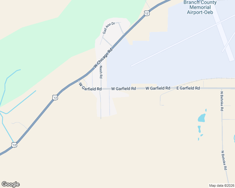 map of restaurants, bars, coffee shops, grocery stores, and more near 141 West Garfield Road in Coldwater