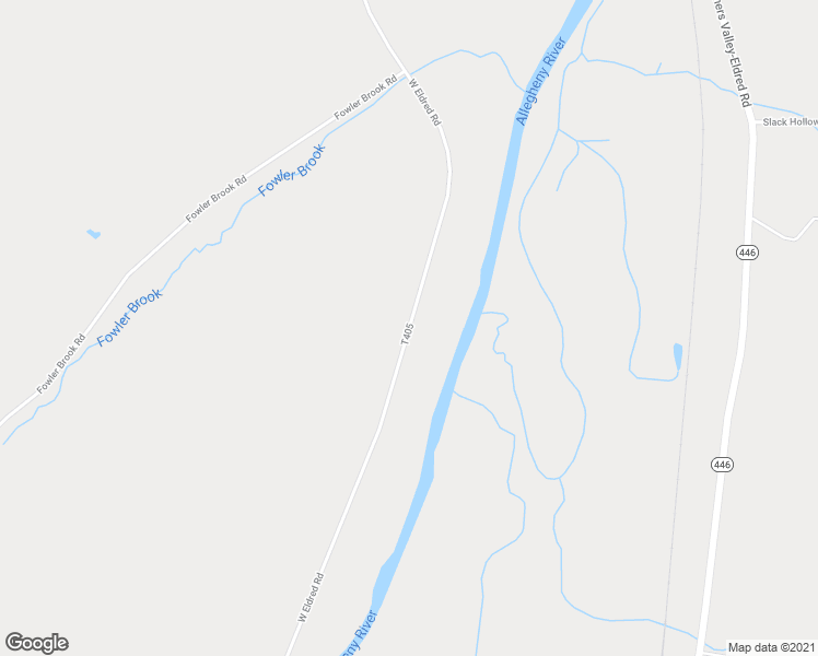 map of restaurants, bars, coffee shops, grocery stores, and more near West Eldred Road in Eldred