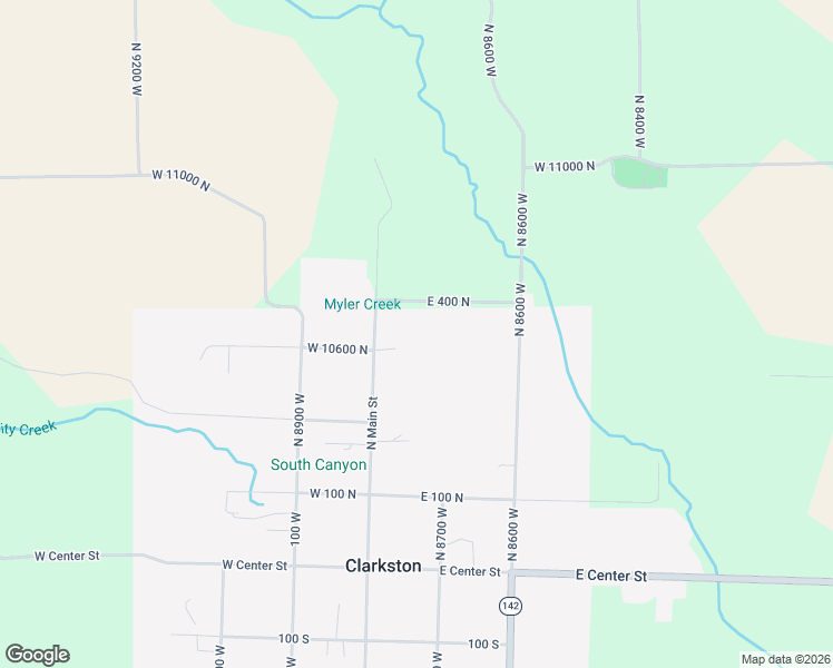 map of restaurants, bars, coffee shops, grocery stores, and more near 57 East 300 South in Clarkston