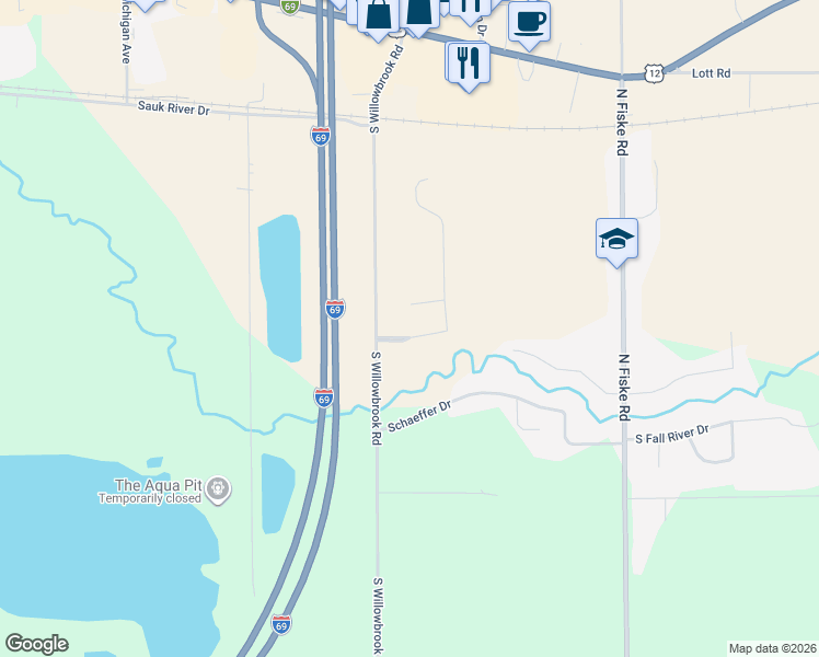 map of restaurants, bars, coffee shops, grocery stores, and more near 19 Tanner Run in Coldwater