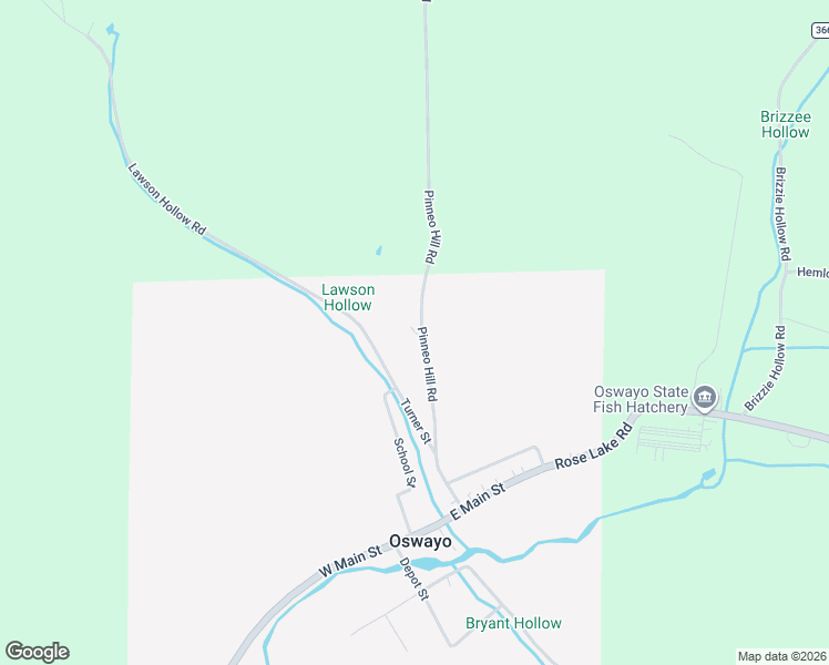 map of restaurants, bars, coffee shops, grocery stores, and more near Shall Avenue in Oswayo