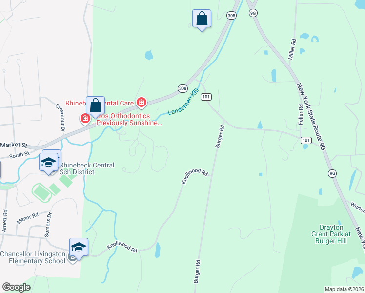 map of restaurants, bars, coffee shops, grocery stores, and more near in Rhinebeck