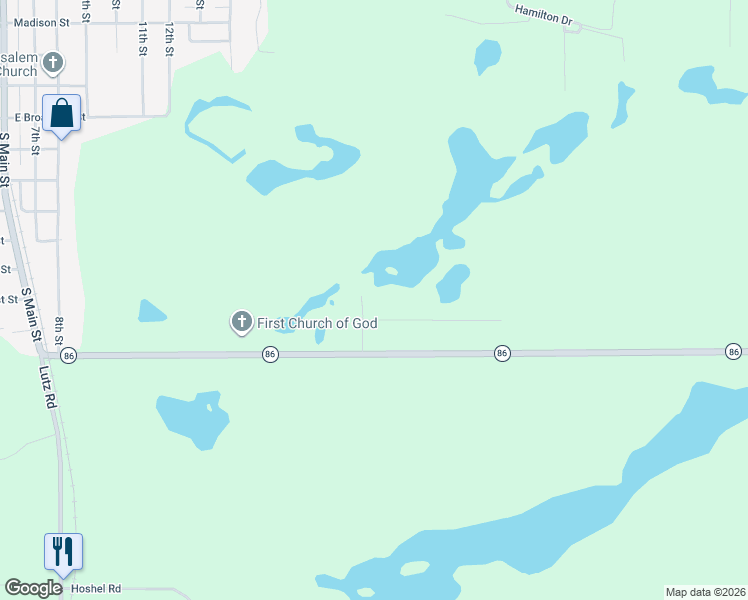 map of restaurants, bars, coffee shops, grocery stores, and more near 17700 Brad Lane in Three Rivers