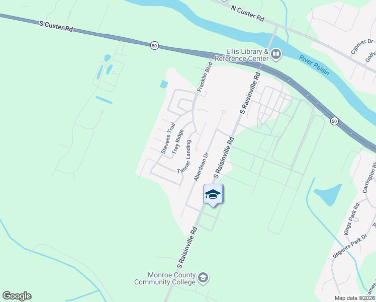 map of restaurants, bars, coffee shops, grocery stores, and more near Tanner Landing in Monroe