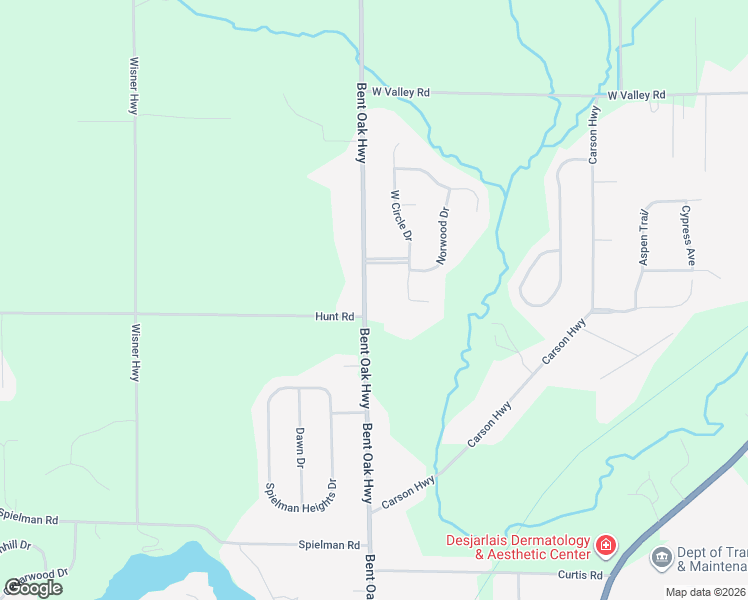 map of restaurants, bars, coffee shops, grocery stores, and more near 3167 Bent Oak Highway in Adrian