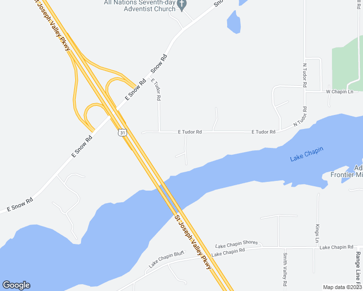map of restaurants, bars, coffee shops, grocery stores, and more near 4242 East Tudor Road in Berrien Springs
