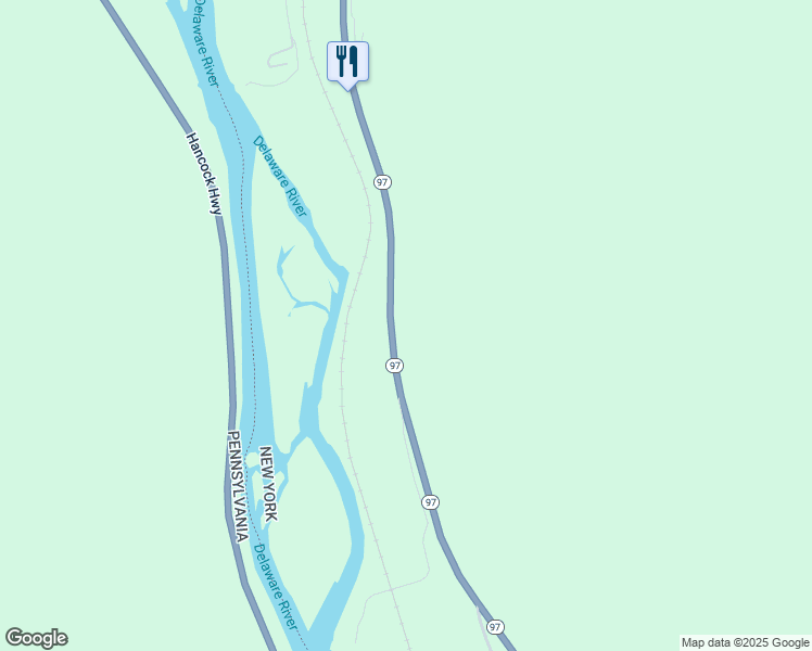 map of restaurants, bars, coffee shops, grocery stores, and more near 23260 New York 97 in Hancock