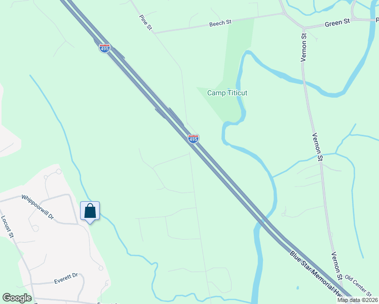 map of restaurants, bars, coffee shops, grocery stores, and more near 600 Pine Street in Raynham