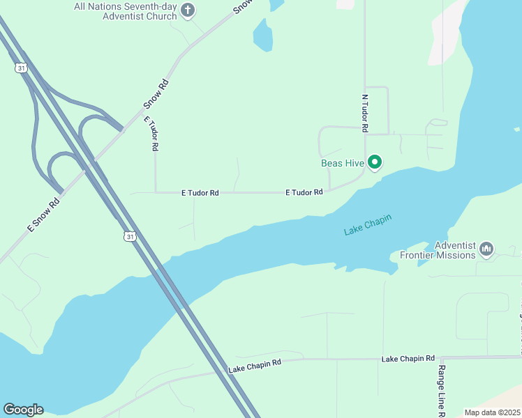 map of restaurants, bars, coffee shops, grocery stores, and more near 4450 East Tudor Road in Berrien Springs