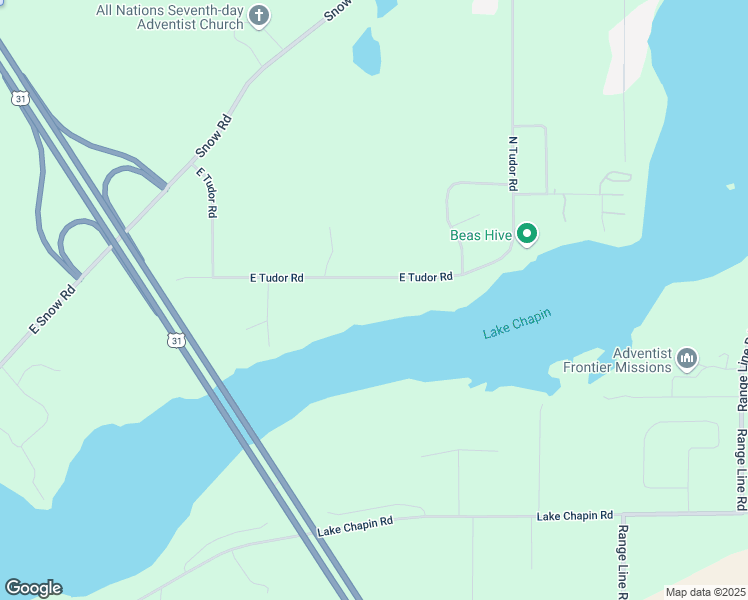 map of restaurants, bars, coffee shops, grocery stores, and more near 4450 East Tudor Road in Berrien Springs