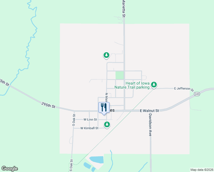 map of restaurants, bars, coffee shops, grocery stores, and more near 101-199 East Jefferson Street in Rhodes