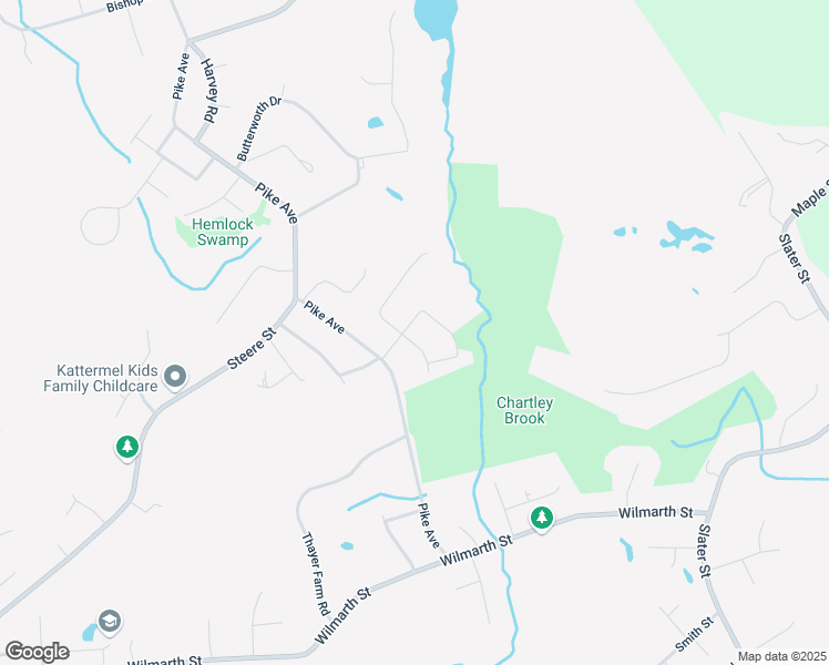 map of restaurants, bars, coffee shops, grocery stores, and more near 11 Autumn Lane in Attleboro