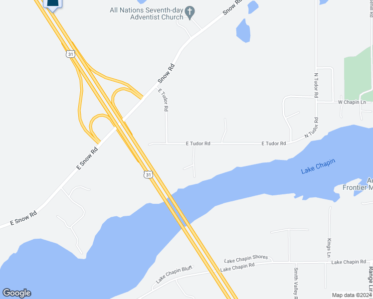 map of restaurants, bars, coffee shops, grocery stores, and more near 4242 East Tudor Road in Berrien Springs