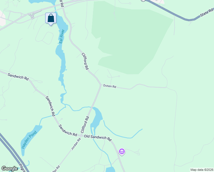 map of restaurants, bars, coffee shops, grocery stores, and more near 32 Doten Road in Plymouth