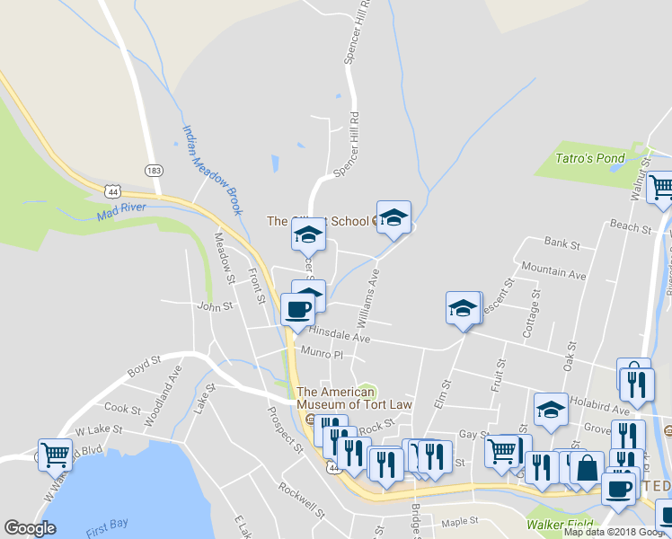 map of restaurants, bars, coffee shops, grocery stores, and more near 23 Brookside Avenue in Winchester