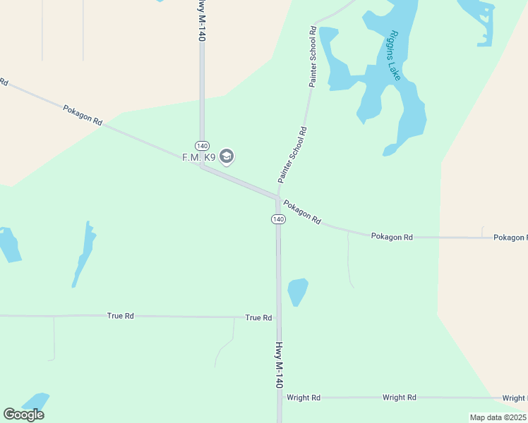 map of restaurants, bars, coffee shops, grocery stores, and more near 10408 Highway M-140 in Berrien Center