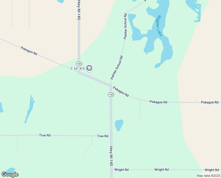 map of restaurants, bars, coffee shops, grocery stores, and more near 10408 Highway M-140 in Berrien Center